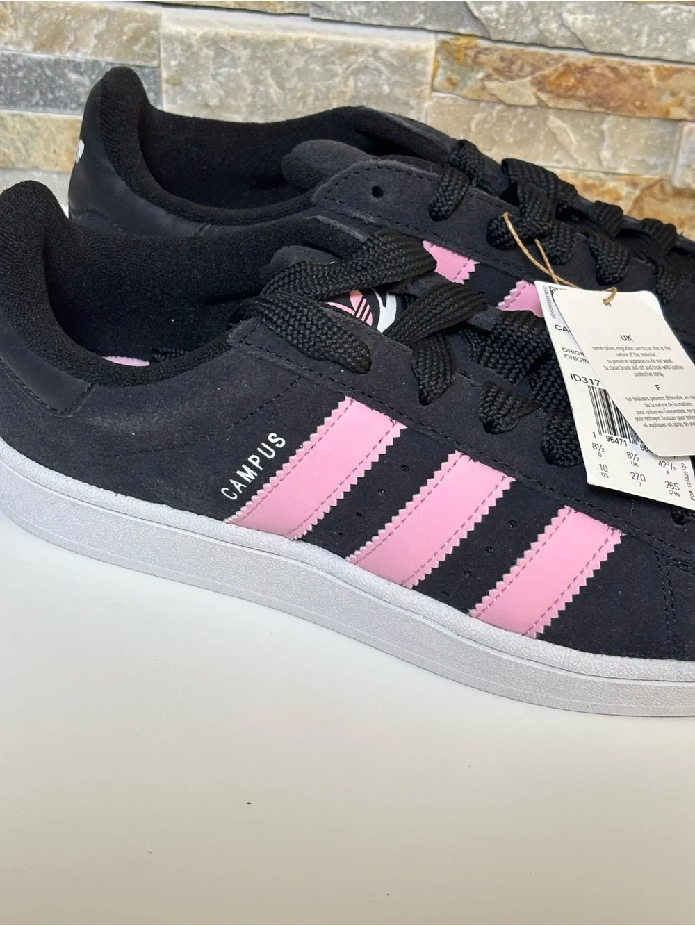 adidas Campus 00s Black Pink Suede Sneakers Y2K Skate Shoes Size 10 NIB